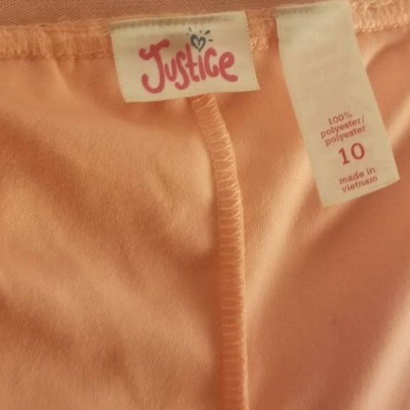 JUSTICE | Girl's Skorts | Peachy Pink | Rainbow Dots | Size 10 - Picture 7 of 7